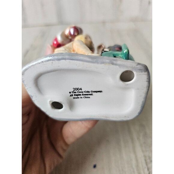 trim a tree Coca-Cola Santa dog ornament 2004 ceramic soda Xmas tree - Picture 11 of 11